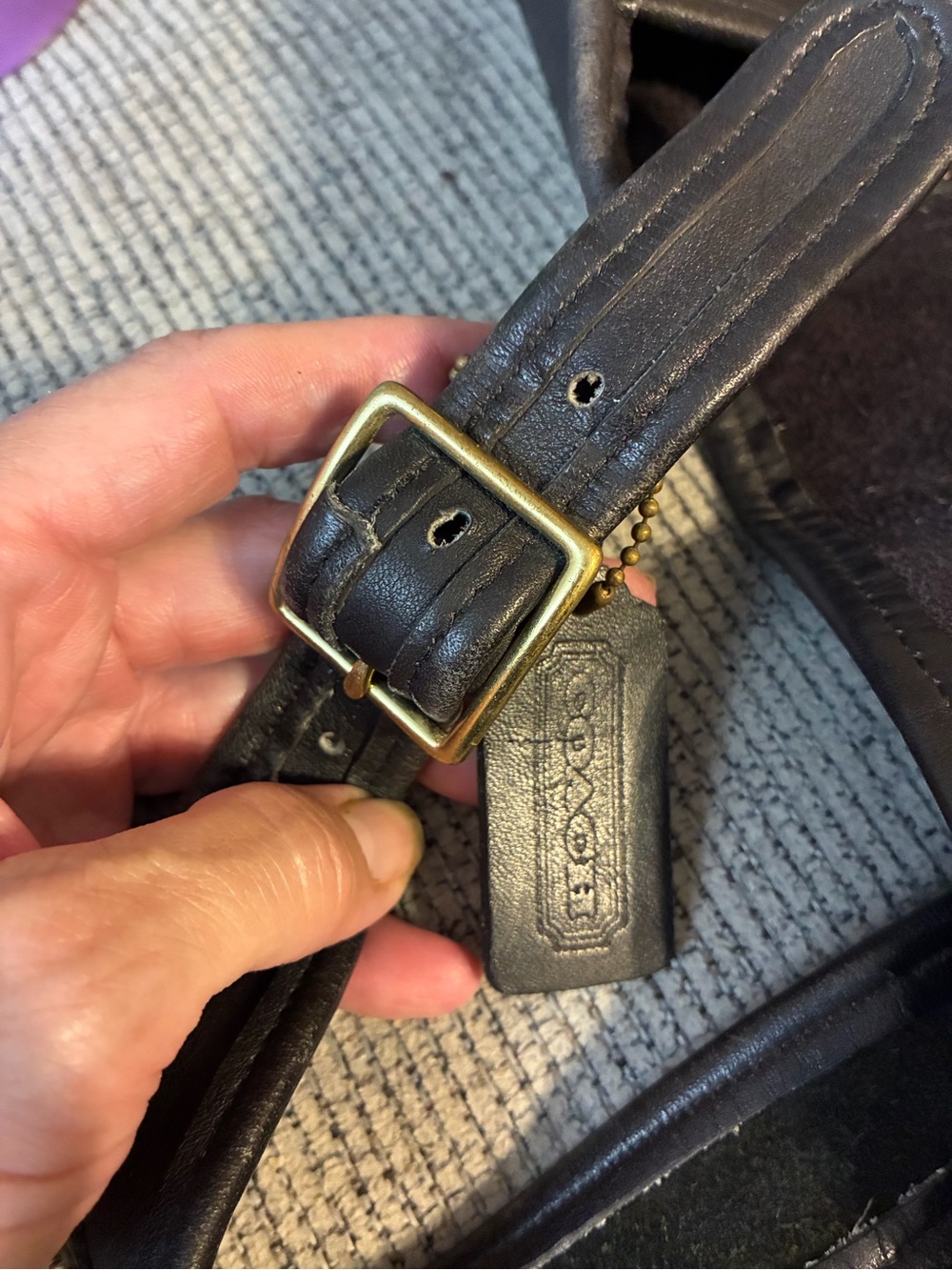Vintage Coach Black Leather B5B – 9170 Bag - Picture 15 of 16